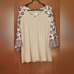 Southern Stitches Ruffle Sleeve Top